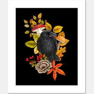 Autumn raven Posters and Art
